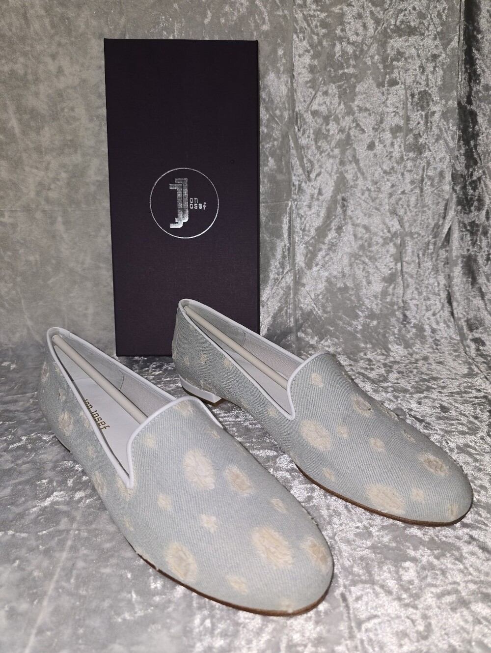 Jon Josef Shoes Gatsby White Jean Loafers